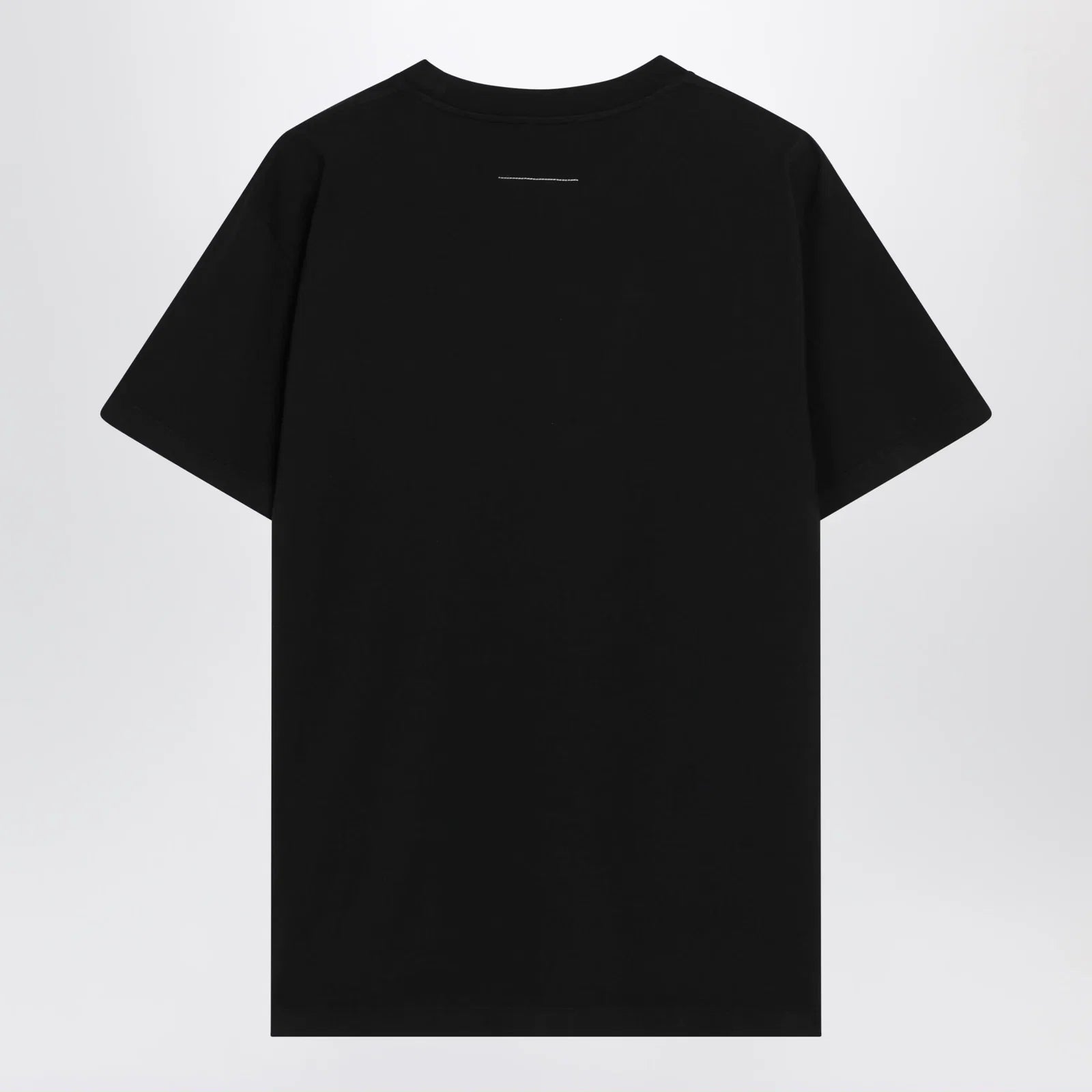 MM6 Maison Margiela Black cotton jersey T-shirt with logo patch