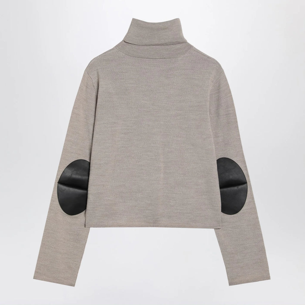 MM6 Maison Margiela Beige wool blend turtleneck sweater