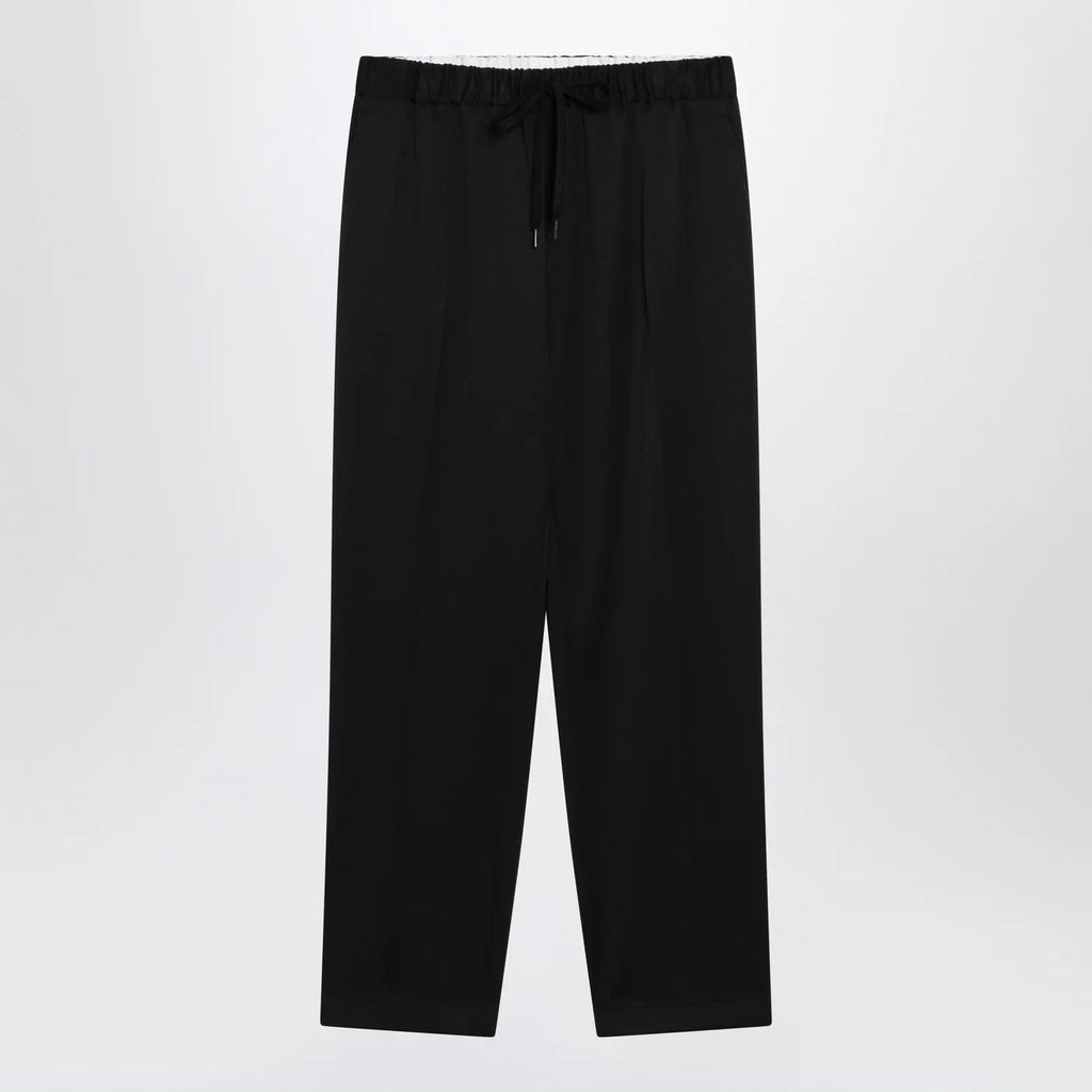 MM6 Maison Margiela Black wool-blend trousers