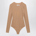 MM6 Maison Margiela Skin-tone bodysuit in lycra jersey