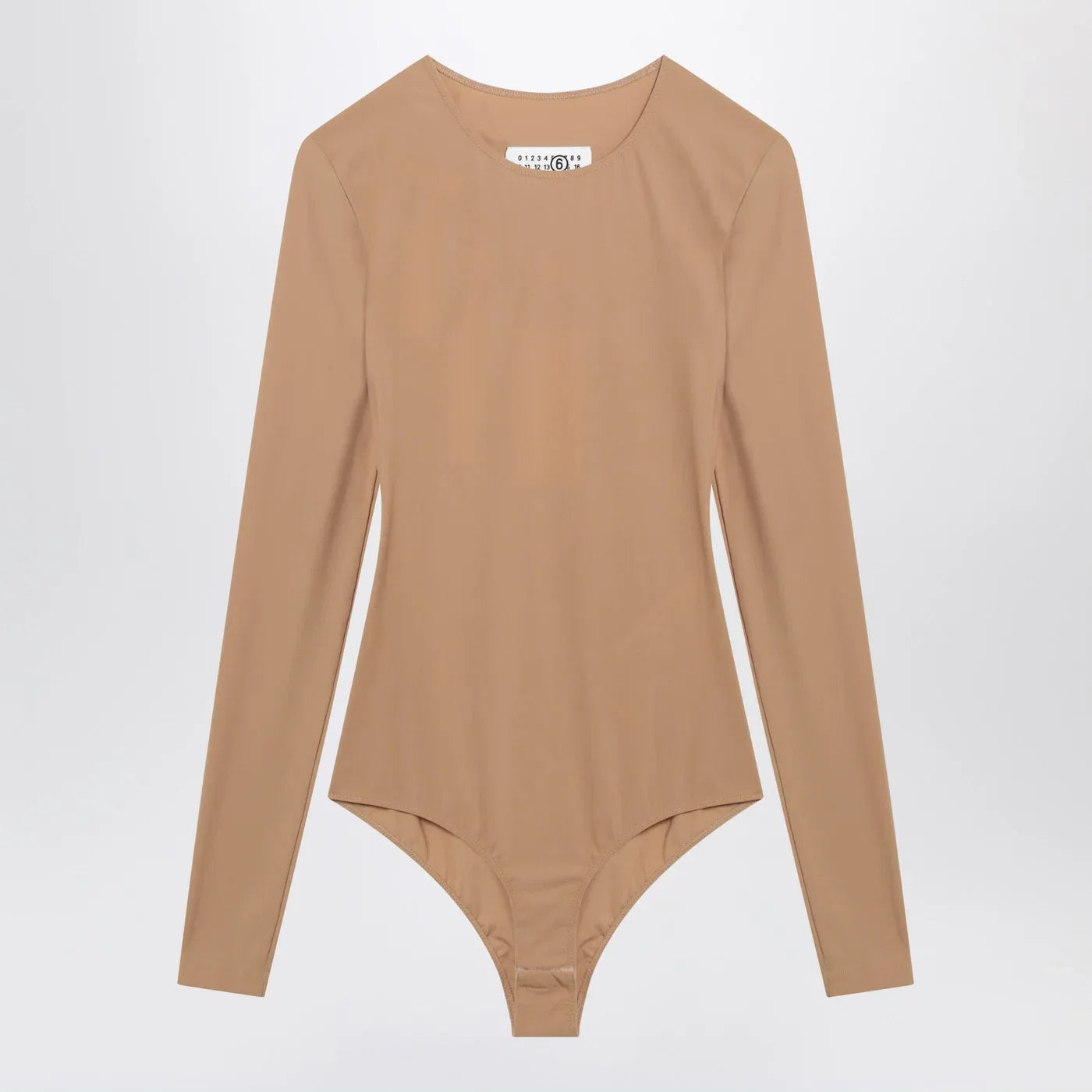 MM6 Maison Margiela Skin-tone bodysuit in lycra jersey