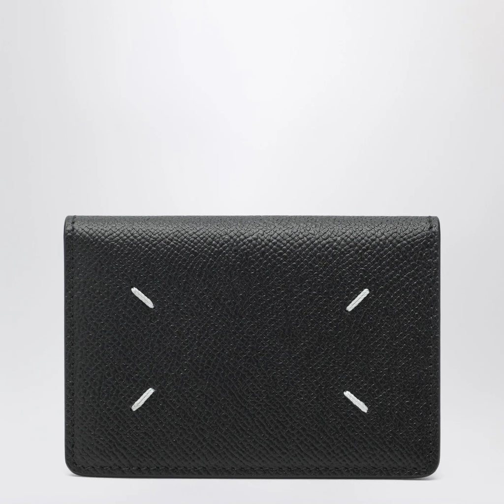 Maison Margiela Black leather credit card holder