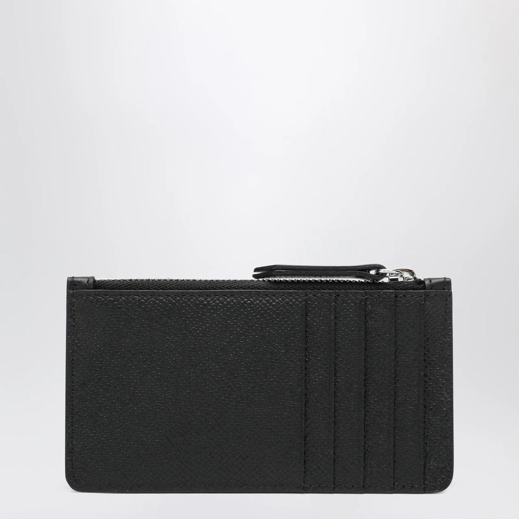Maison Margiela Black Four Stitches Zip Card Holder