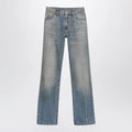 MM6 Maison Margiela Straight-leg high-waist cotton jeans in medium blue