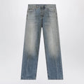 MM6 Maison Margiela Straight-leg trompe-l'œil cotton jeans in medium blue