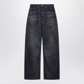 MM6 Maison Margiela Dark blue wide-leg jeans with worn effect