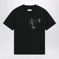 Maison Margiela Taped cotton jersey T-shirt in black