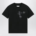 Maison Margiela Taped cotton jersey T-shirt in black
