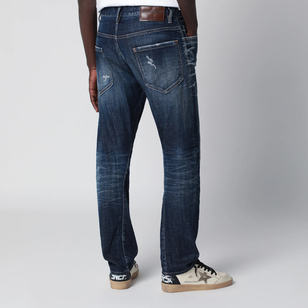 Dsquared2 Blue washed-effect jeans