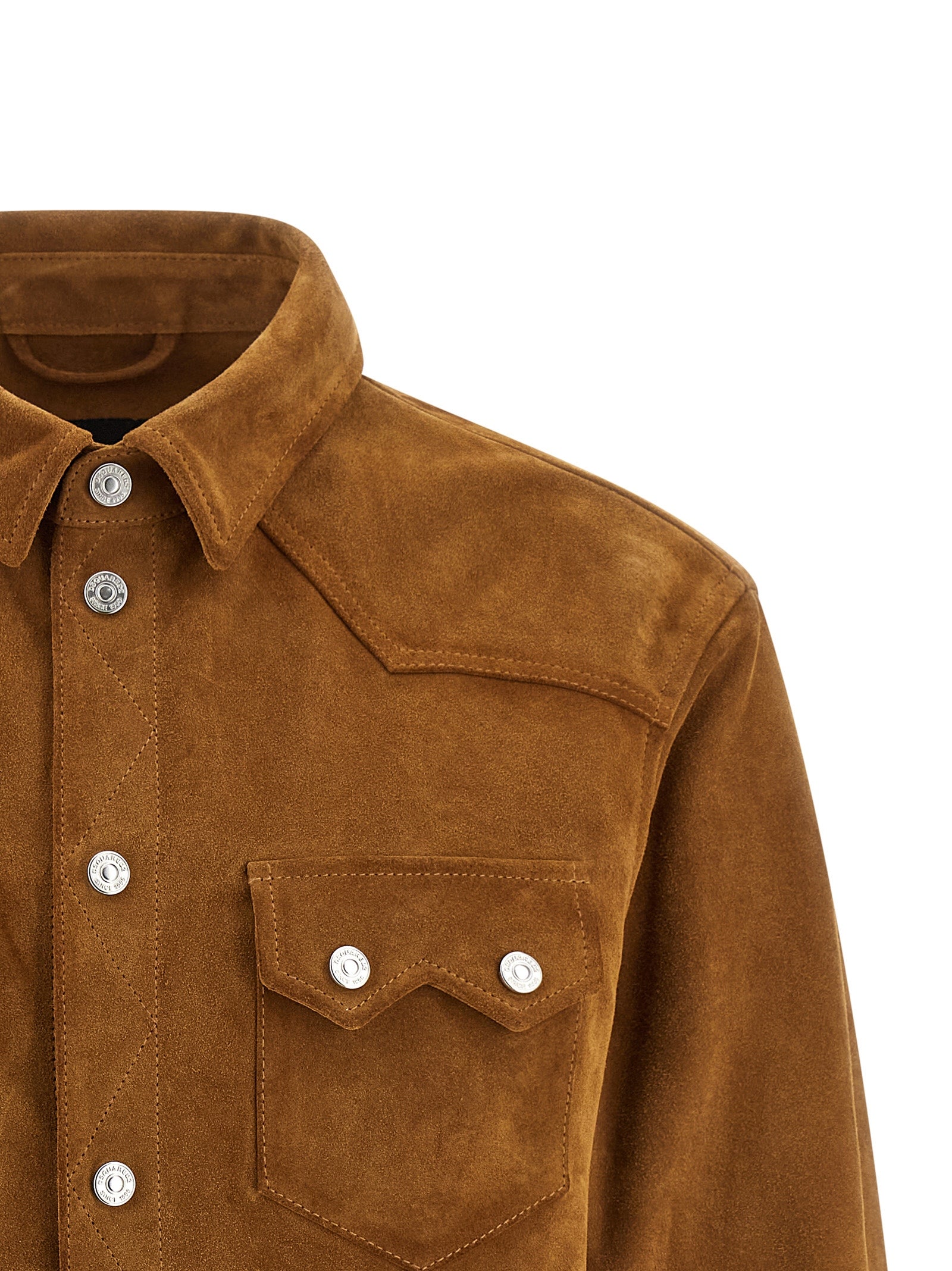 Dsquared2 Suede Boxy Shirt Jacket