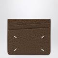 Maison Margiela Brown Four Stitches calfskin card holder