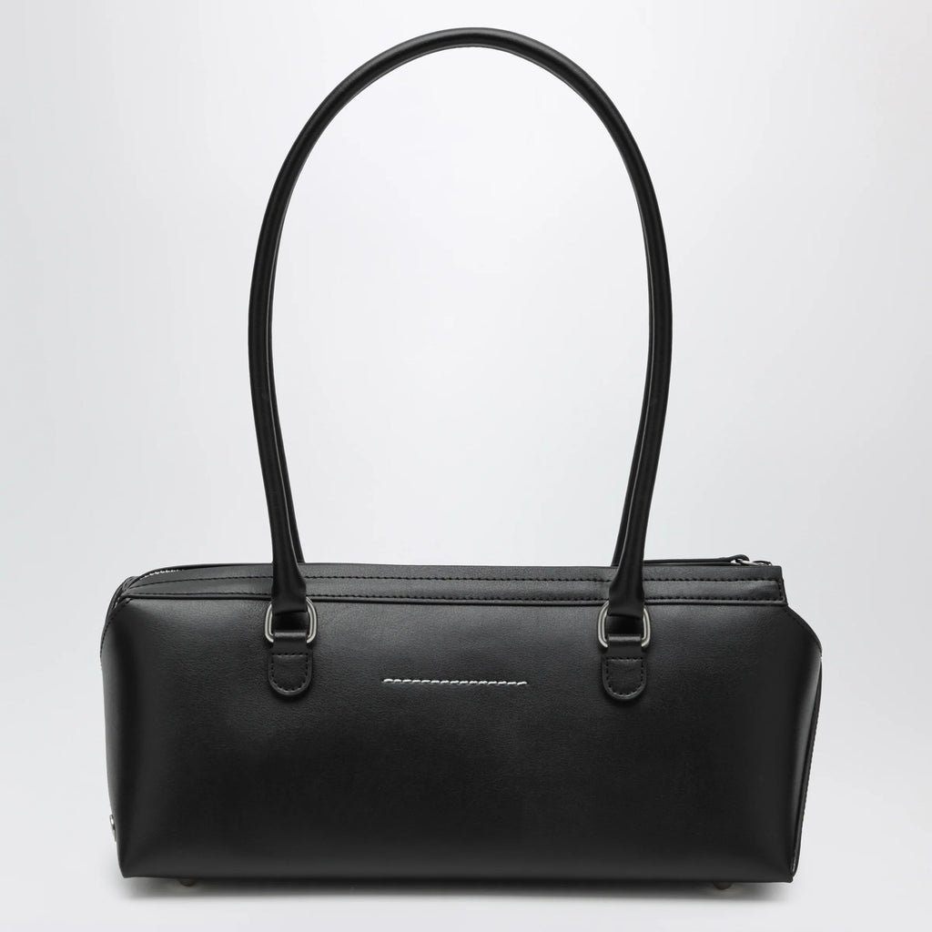 MM6 Maison Margiela Small black leather Bowling bag