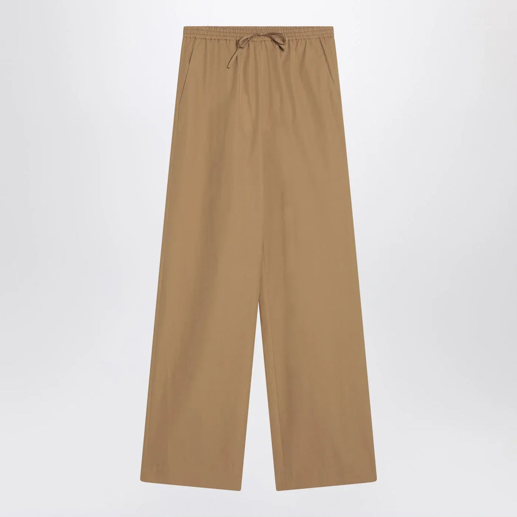 LouLou De Saison Sand-coloured trousers in cotton