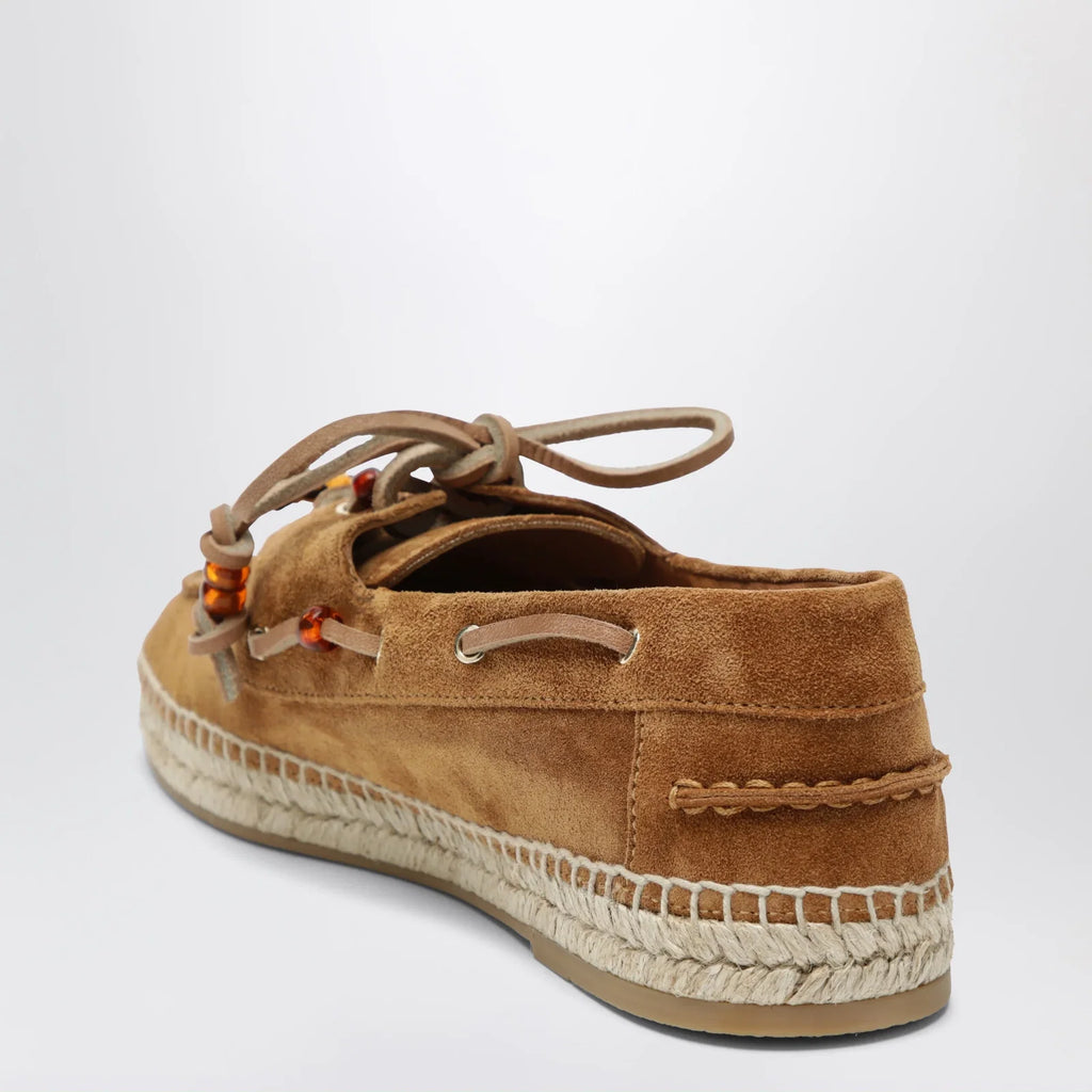 Aquazzura Seafarer espadrilles in tobacco suede leather