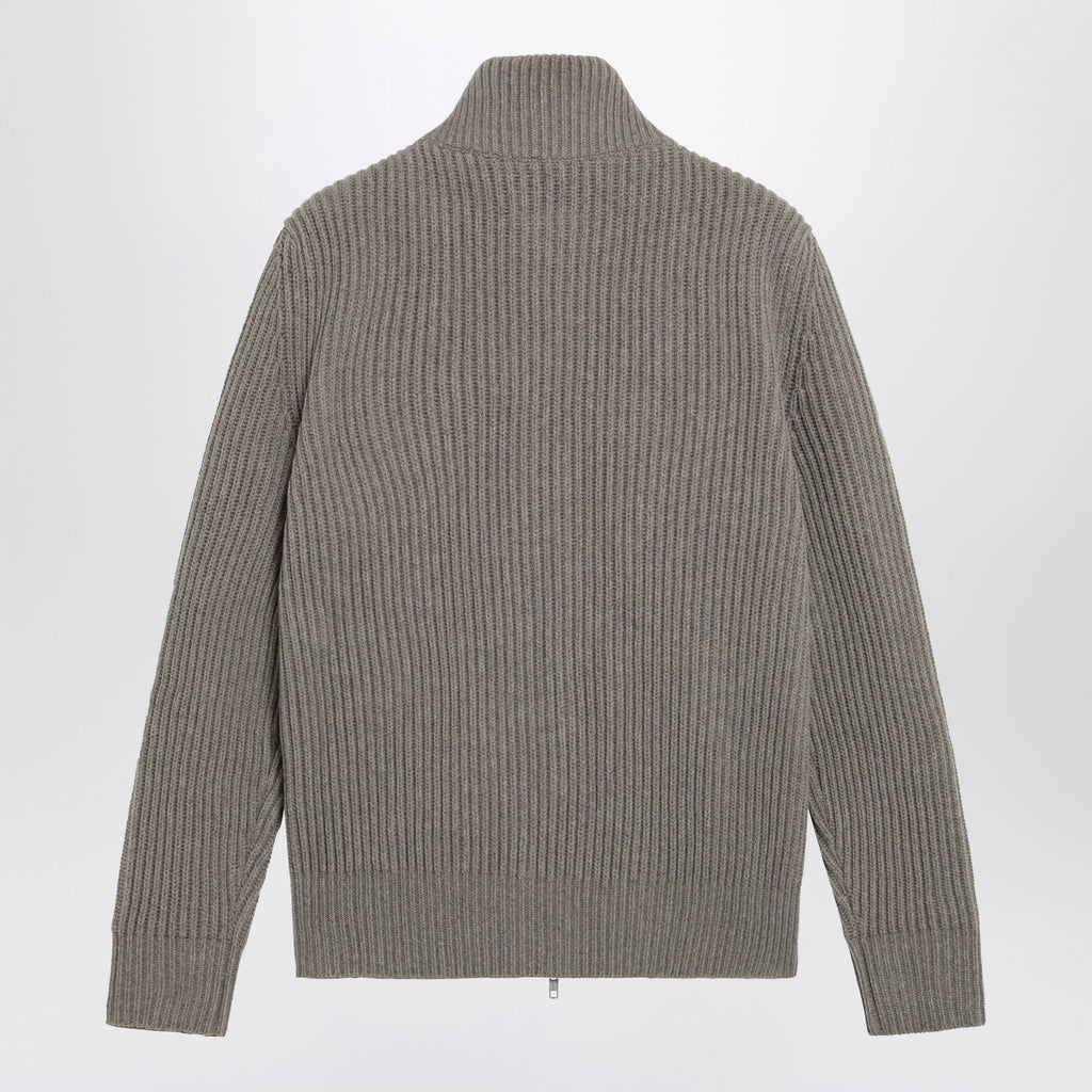 MM6 Maison Margiela Beige mélange wool cardigan