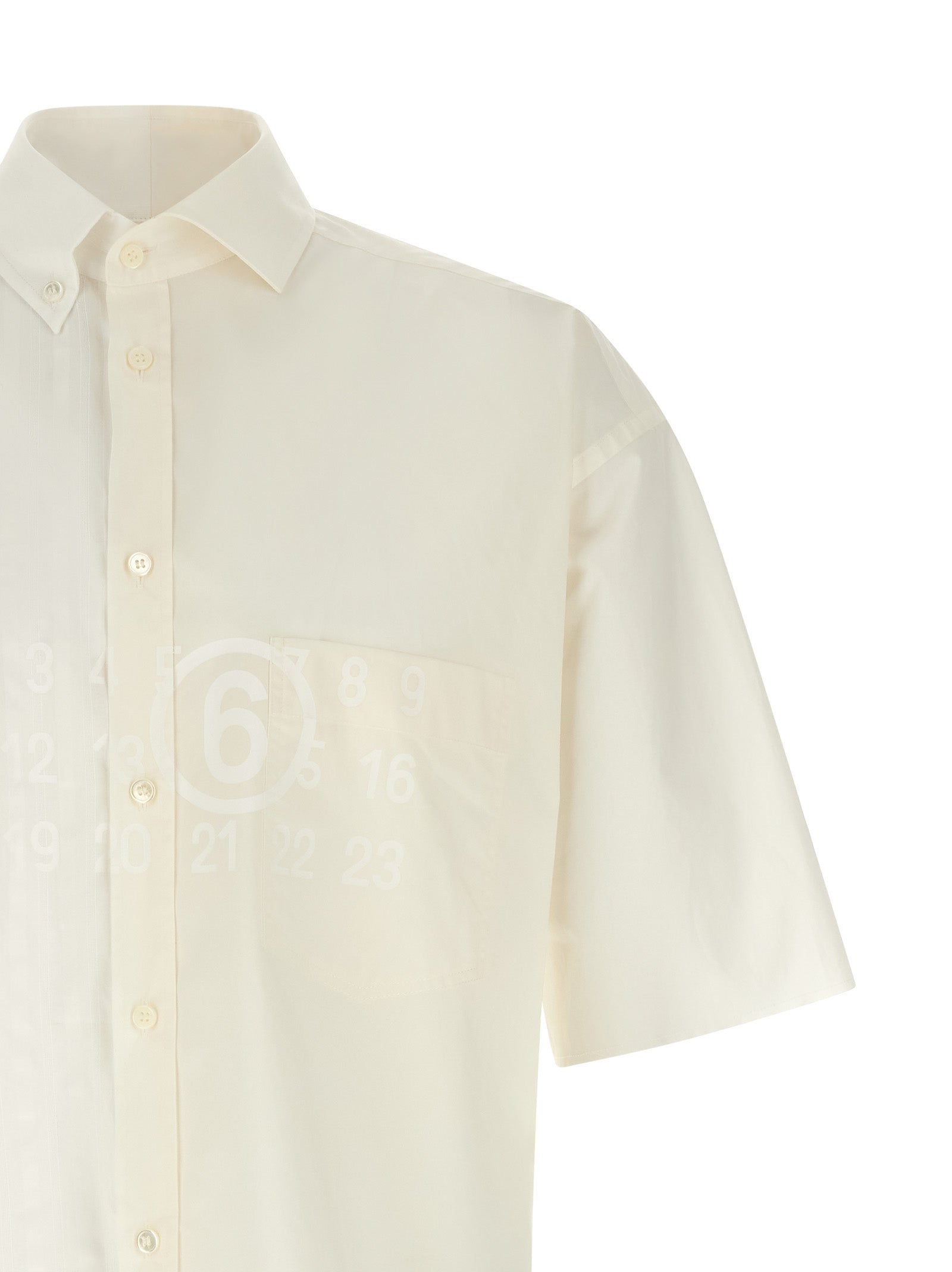 Mm6 Maison Margiela Bi-material Shirt