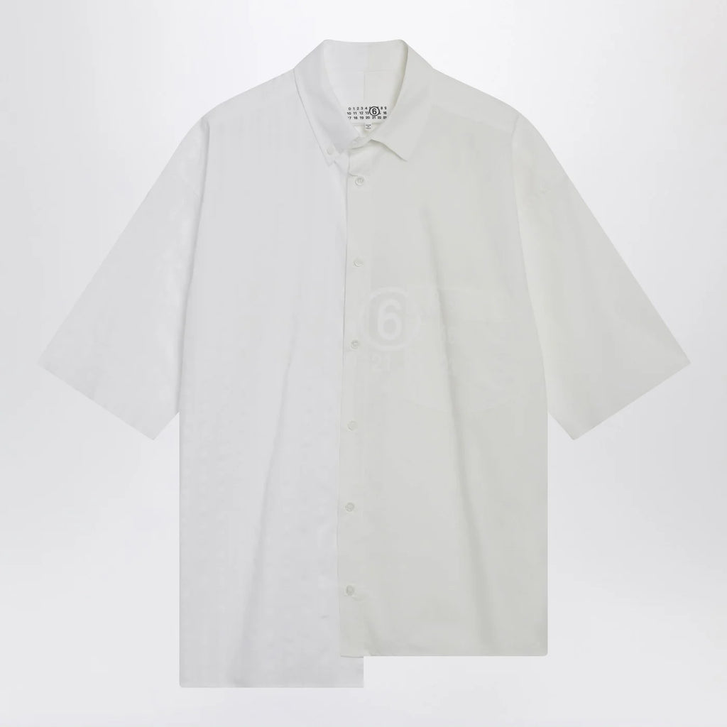 MM6 Maison Margiela Two-tone cotton poplin shirt