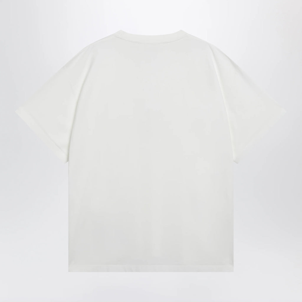 MM6 Maison Margiela White cotton T-shirt with Numeric logo