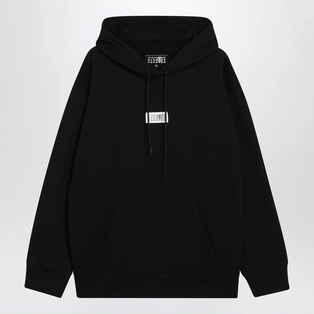 MM6 Maison Margiela Black Numeric cotton hoodie