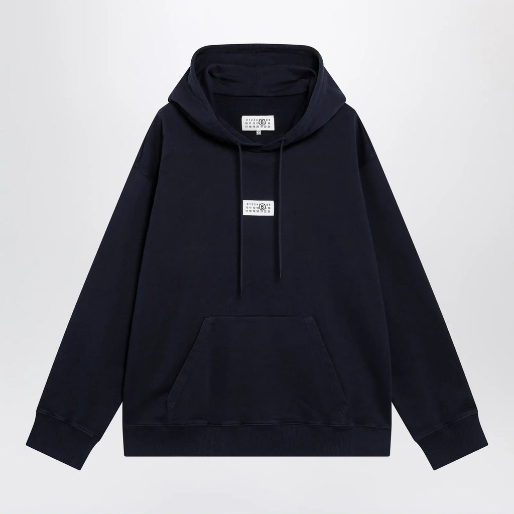MM6 Maison Margiela Navy blue cotton hoodie