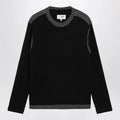 MM6 Maison Margiela Asymmetrical crewneck sweater in black and grey