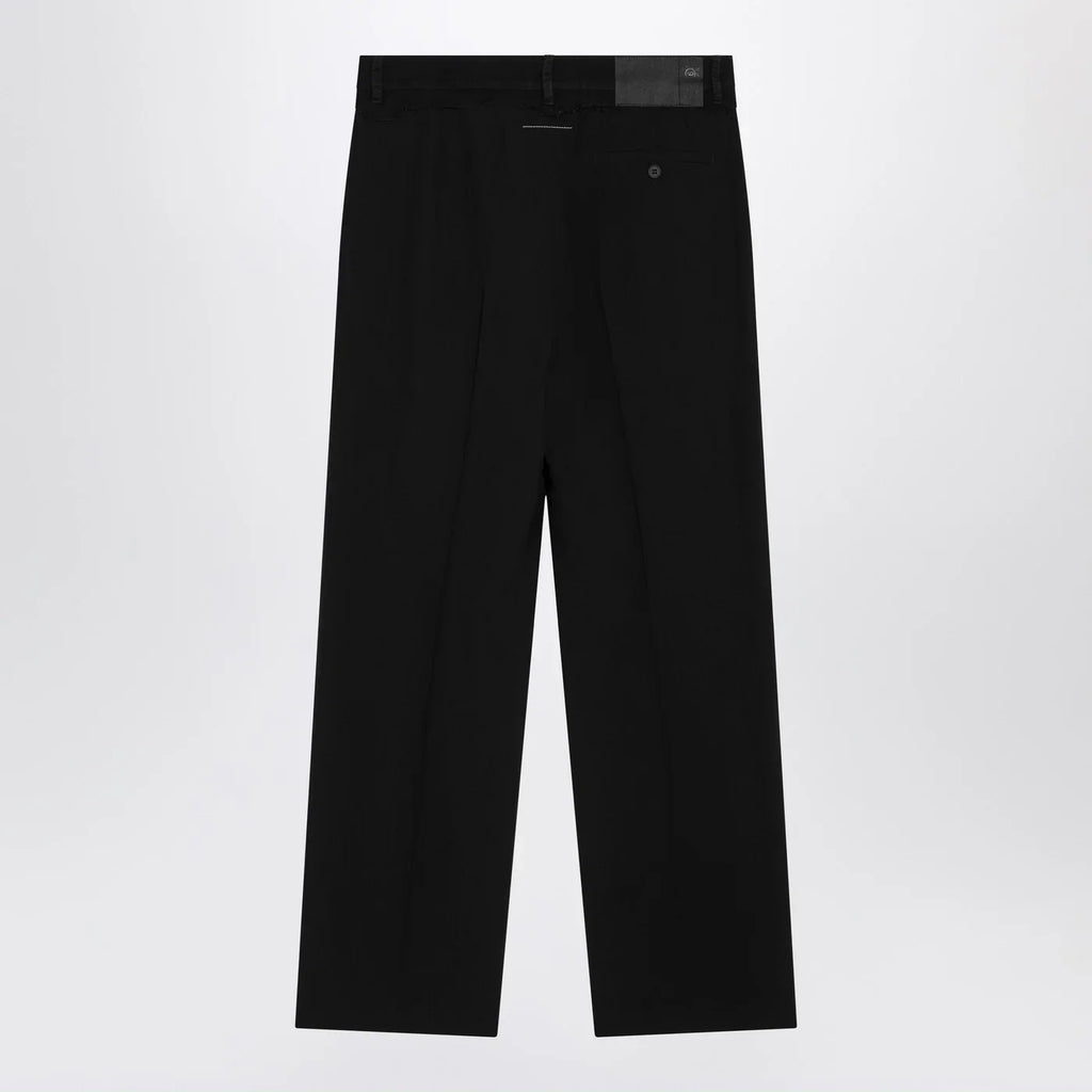 MM6 Maison Margiela Black wool-blend trousers