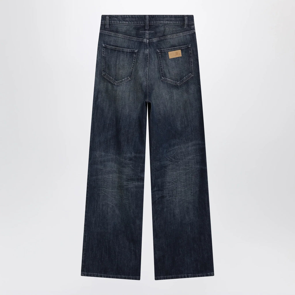 MM6 Maison Margiela Wide blue washed denim jeans