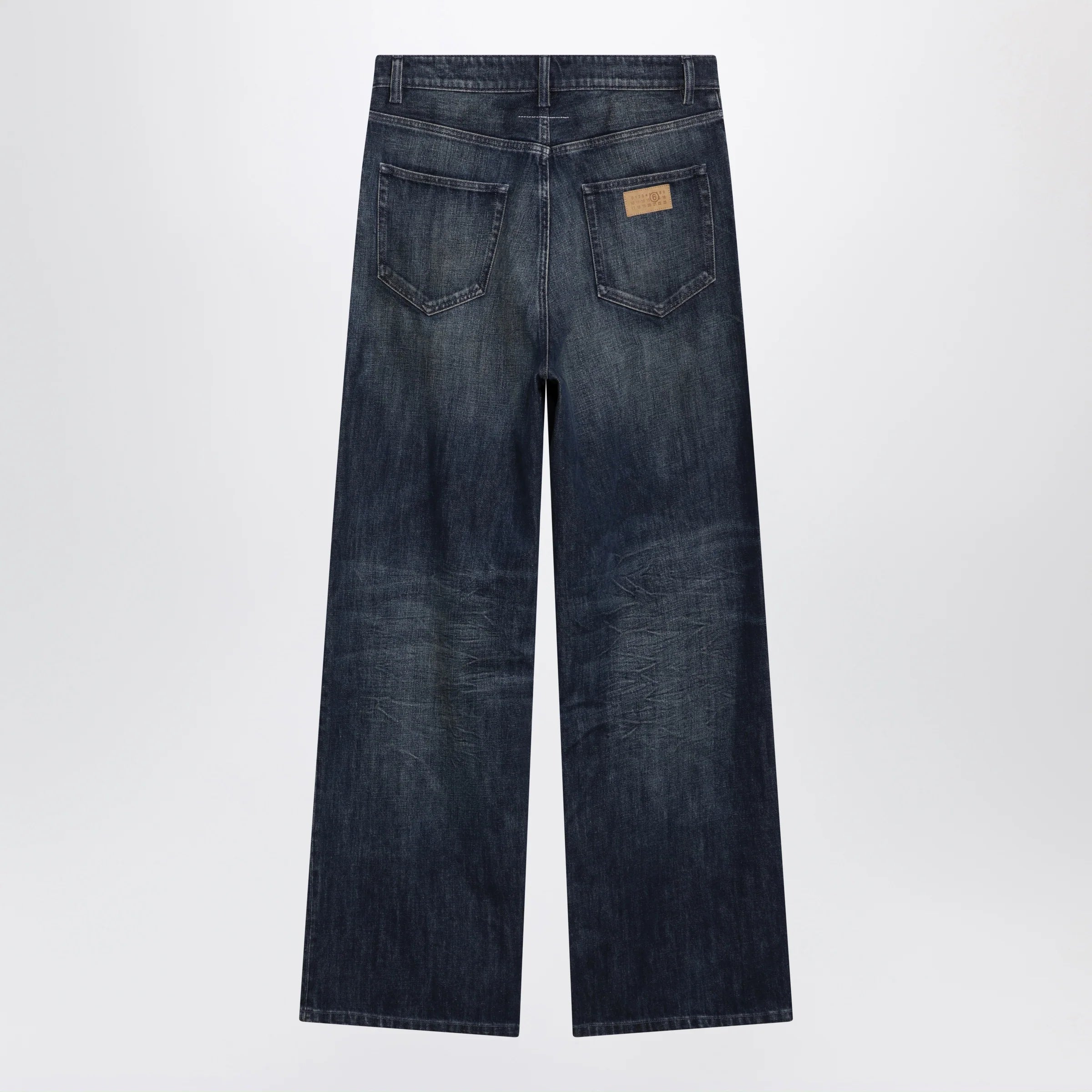 MM6 Maison Margiela Wide blue washed denim jeans