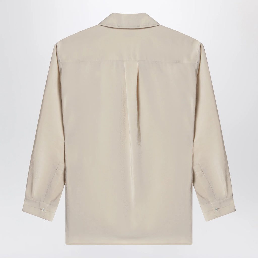 LEMAIRE Light beige smooth silk-blend shirt