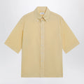 LEMAIRE Light yellow short-sleeve wool shirt