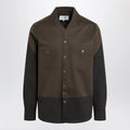 MM6 Maison Margiela Two-tone brown shirt in wool blend