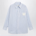 MM6 Maison Margiela White/light blue striped cotton shirt