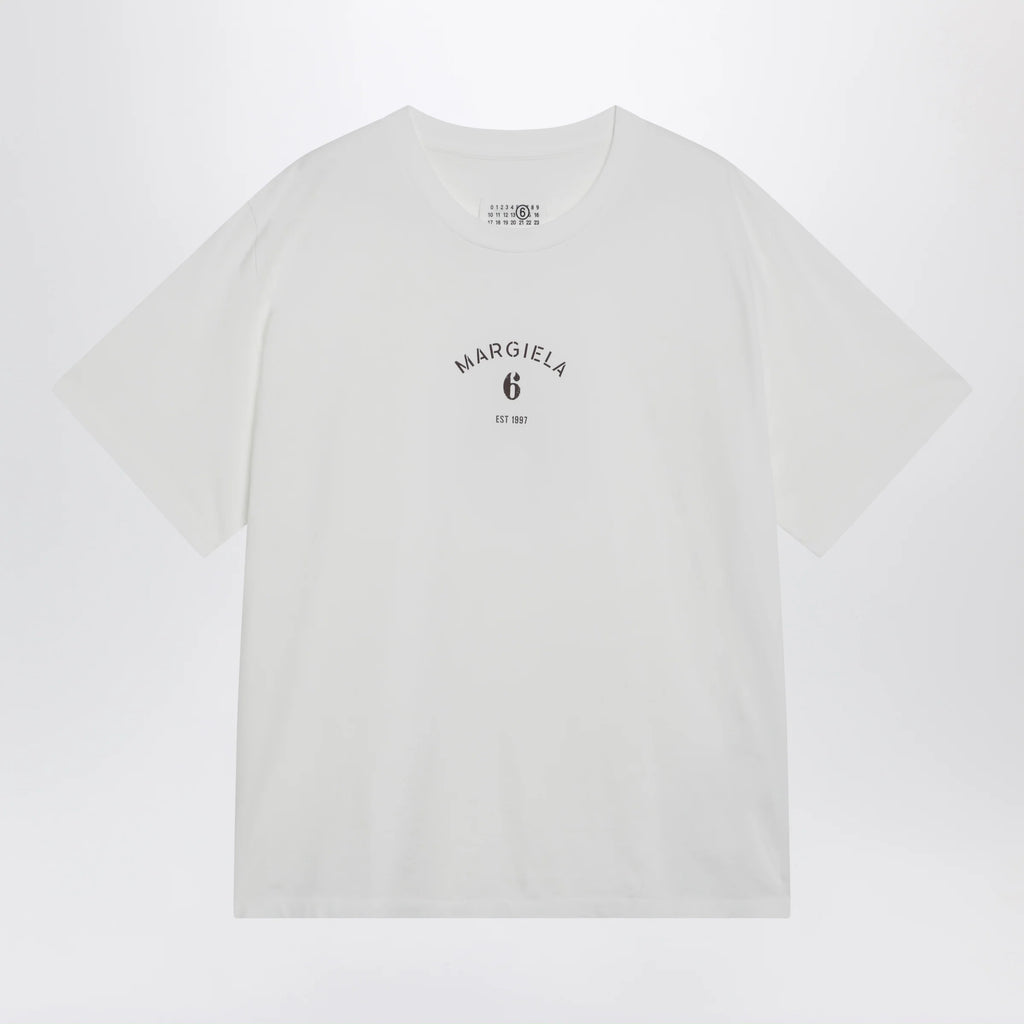 MM6 Maison Margiela White T-shirt with logo print