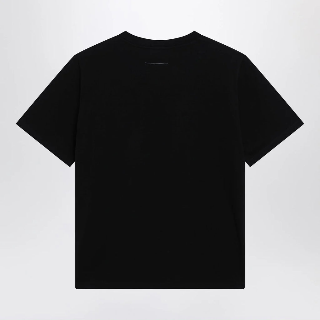 MM6 Maison Margiela Black T-shirt with logo print