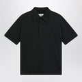 MM6 Maison Margiela Black cotton polo shirt