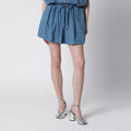 Patou Bloomer mini skirt in blue cotton-blend denim