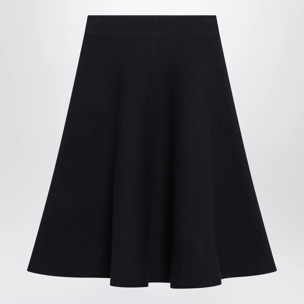 The Frankie Shop Luglio midi knit skirt in blue viscose blend