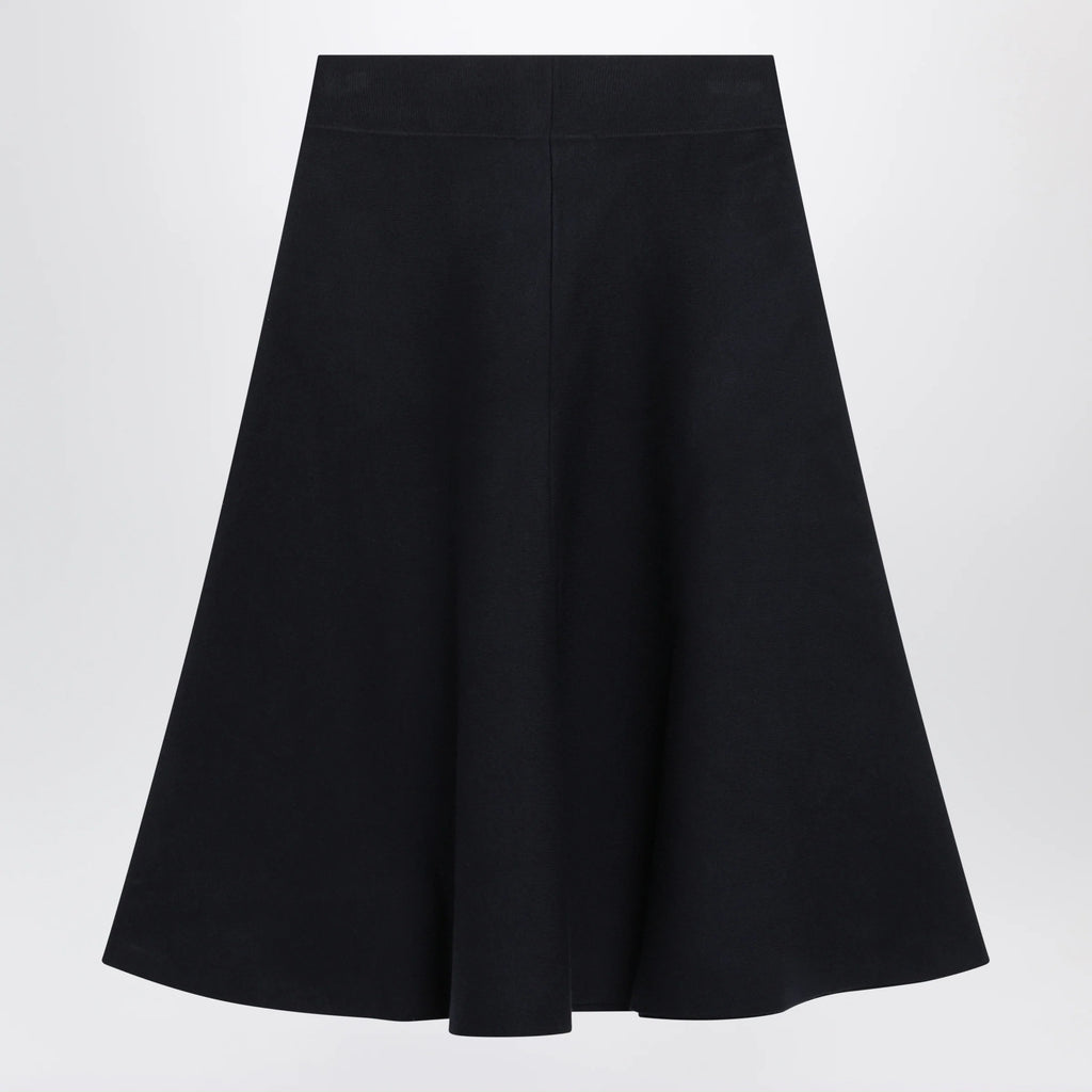 The Frankie Shop Luglio midi knit skirt in blue viscose blend