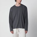 Tekla Black washed long-sleeve T-shirt