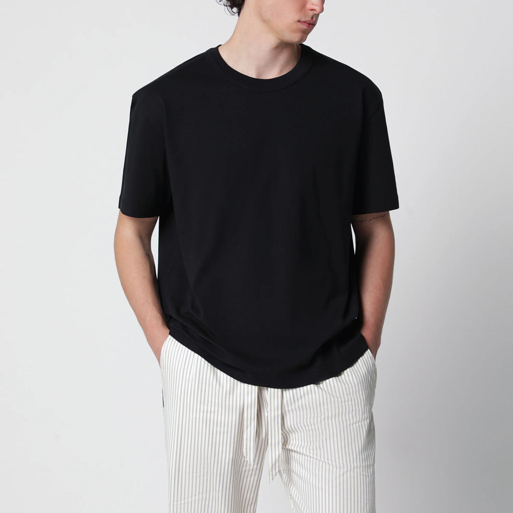 Tekla Black washed short-sleeve T-shirt