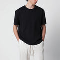 Tekla Black washed short-sleeve T-shirt