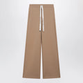S Max Mara Camel Cotton Jersey Trousers