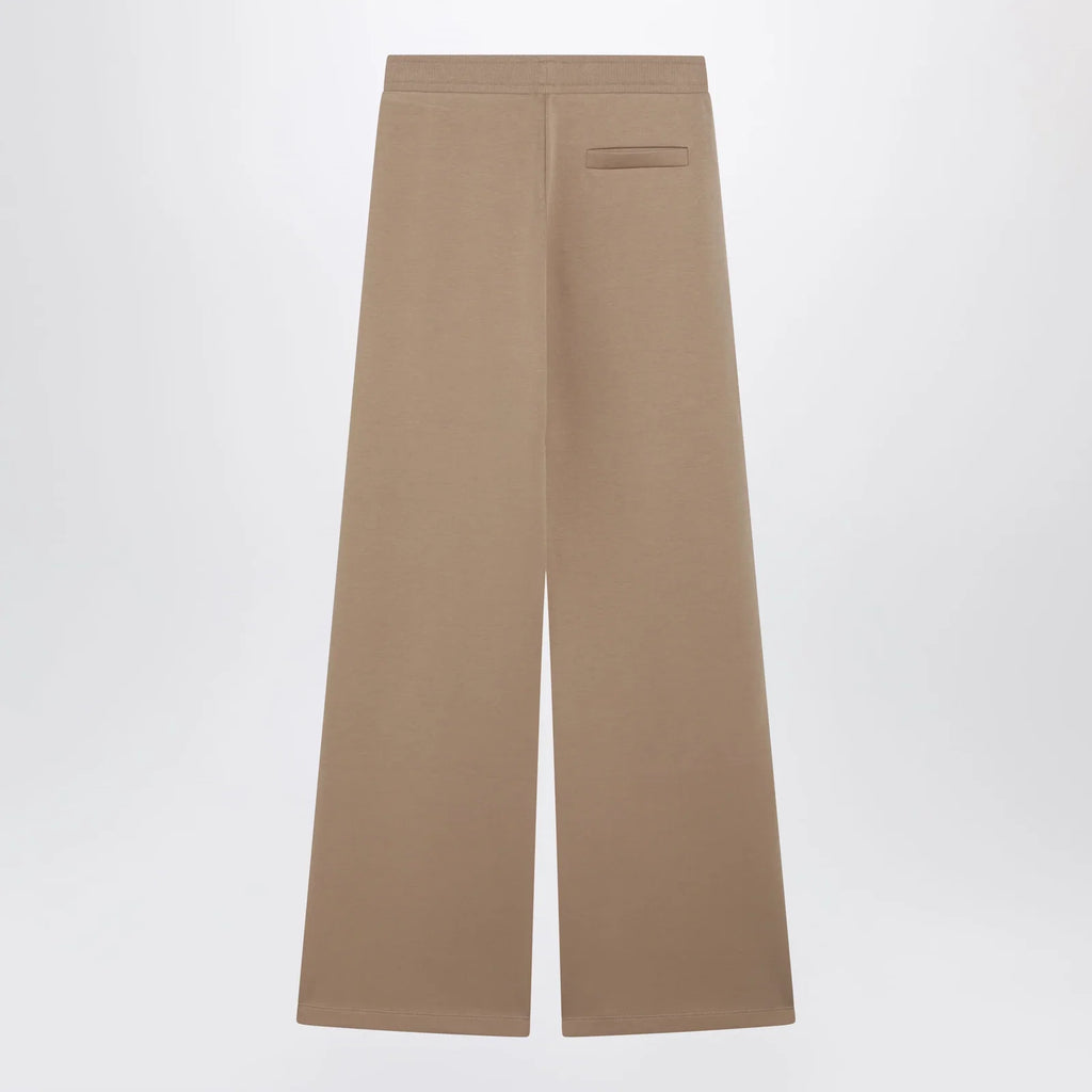 S Max Mara Camel Cotton Jersey Trousers