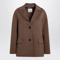 S Max Mara Brown double-wool single-breasted jacket