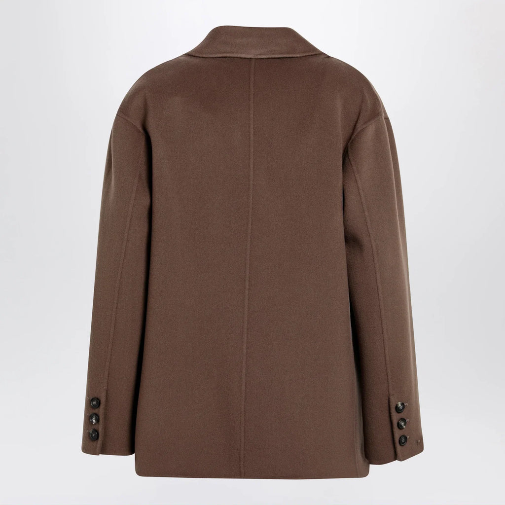 S Max Mara Brown double-wool single-breasted jacket