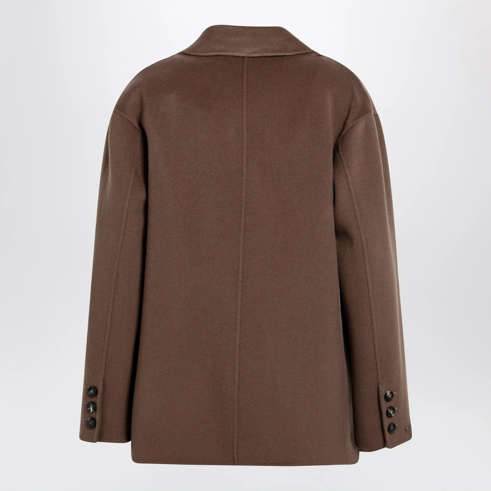 S Max Mara Brown double-wool single-breasted jacket