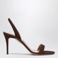 Aquazzura So Nude mid-heel sandals in Espresso