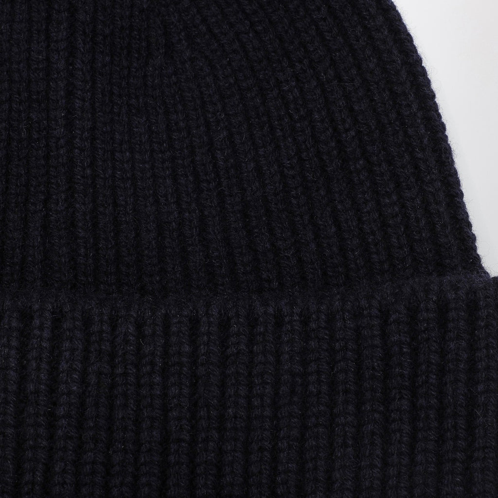 Destin Navy blue wool and cashmere beanie