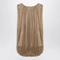 Sportmax Camel mesh top with crystals