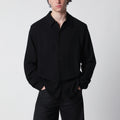 Séfr Sense black wool-blend crêpe shirt